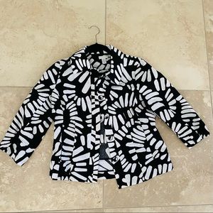 Black & white leaf jacket